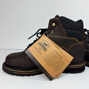 Irish Setter Men's Work Boots Soft Toe 83663 Dark Brown Leather Sz 8 NWT